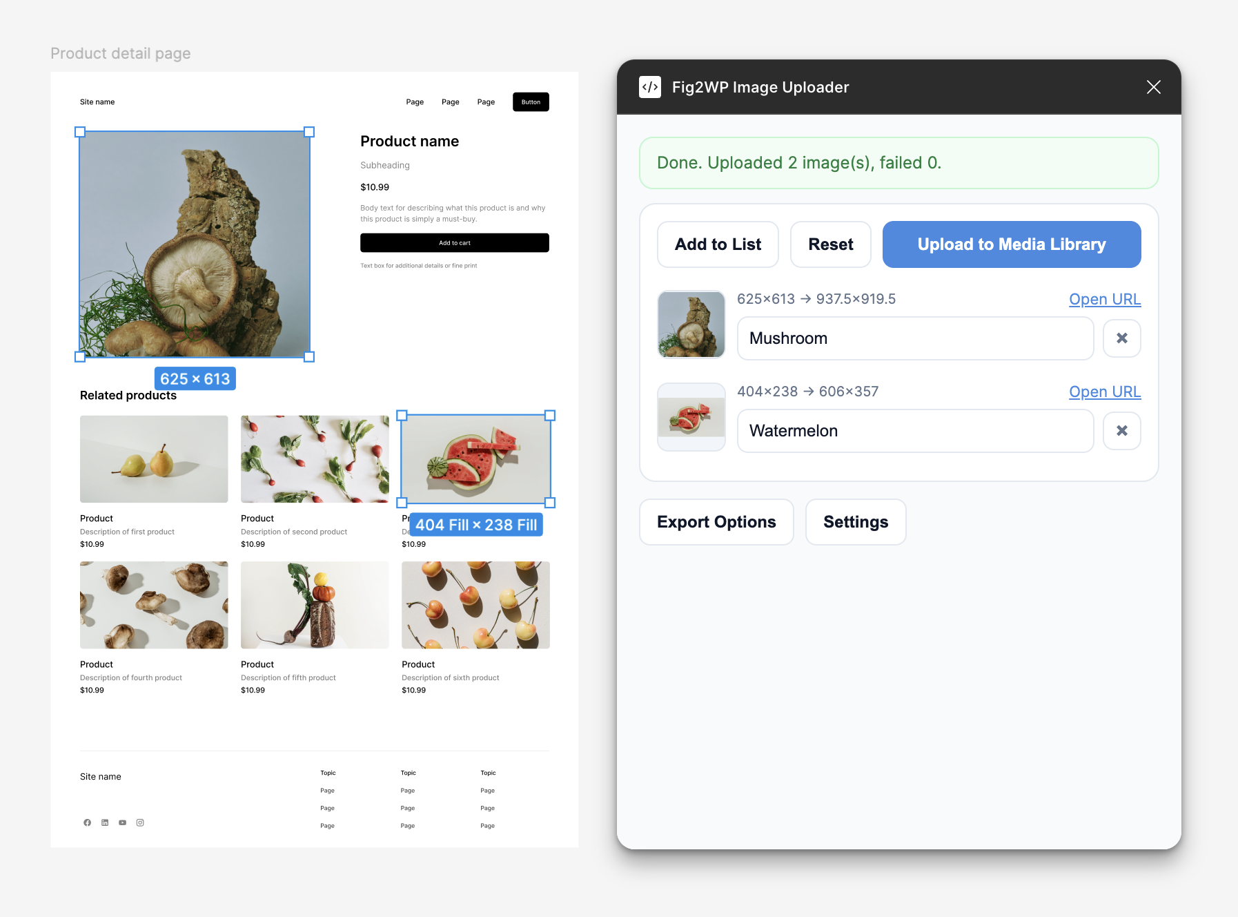 Upload success in Figma plugin